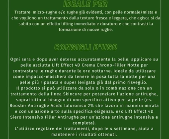SOMATOLINE COSMETIC VISO LIFT EFFECT 4D CREMA CHRONO FILLER NOTTE 50ML